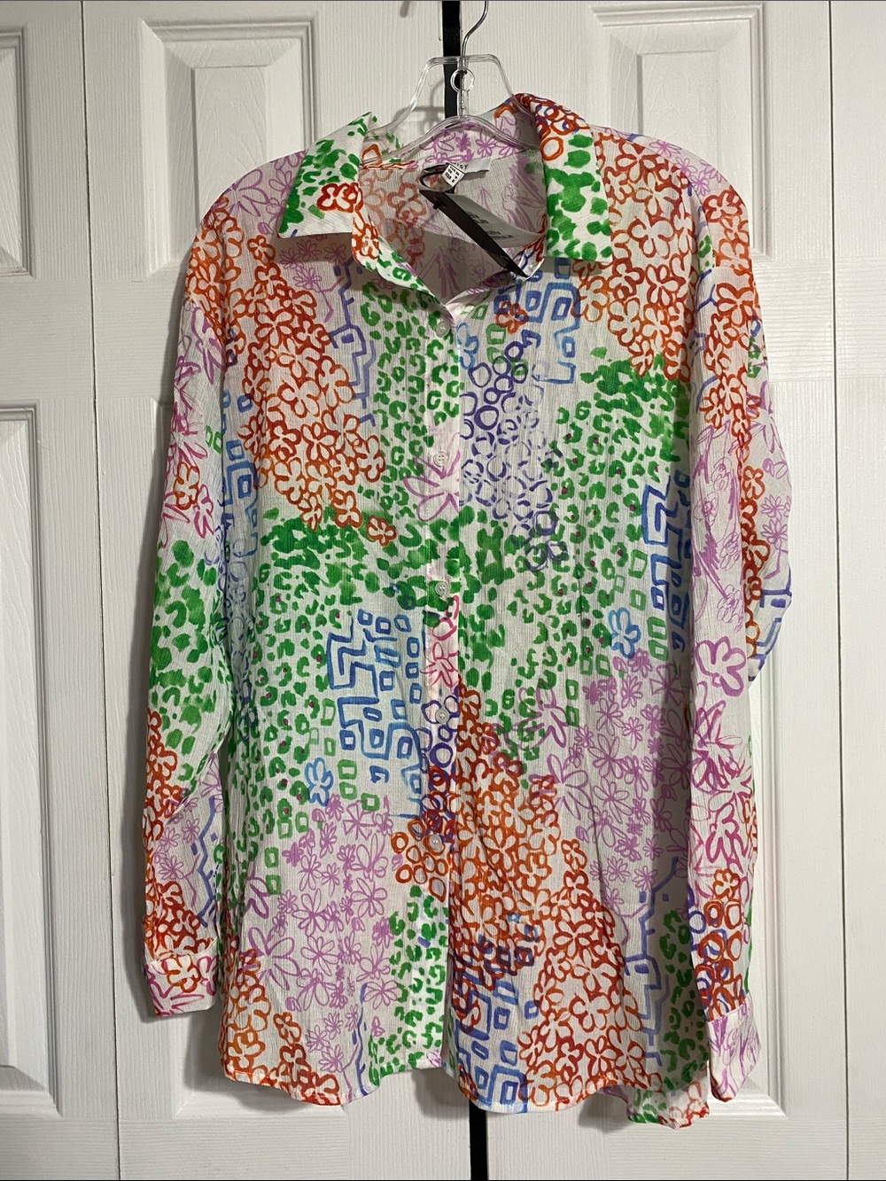 TWIST colorful & fun blouse top shirt size 6